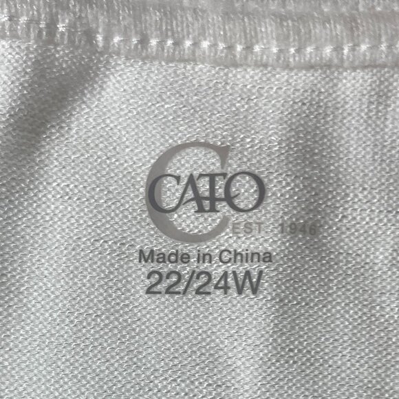 Cato NWT SZ 2X Ivory knit appliqued super soft top stretchy comfy whimsical - Picture 5 of 11